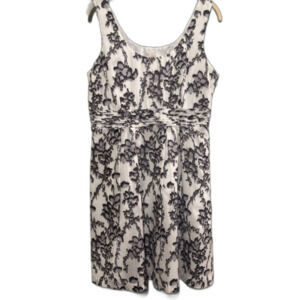 Ann Taylor Loft Sleeveless Fit & Flare 100% Cotton Floral Dress Size 8P 8 Petite